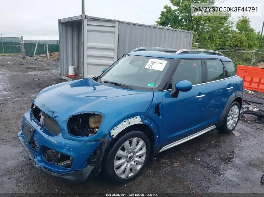 2019 Mini Countryman Cooper VIN: WMZYS7C50K3F44791 Lot: 45087361
