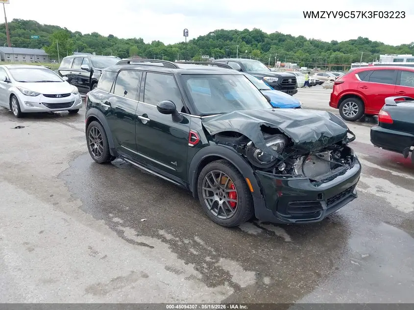 2019 Mini Countryman John Cooper Works VIN: WMZYV9C57K3F03223 Lot: 45094307