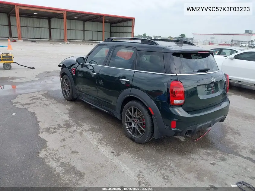 2019 Mini Countryman John Cooper Works VIN: WMZYV9C57K3F03223 Lot: 45094307