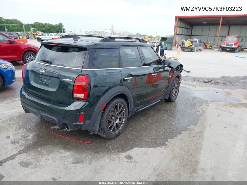 2019 Mini Countryman John Cooper Works VIN: WMZYV9C57K3F03223 Lot: 45094307