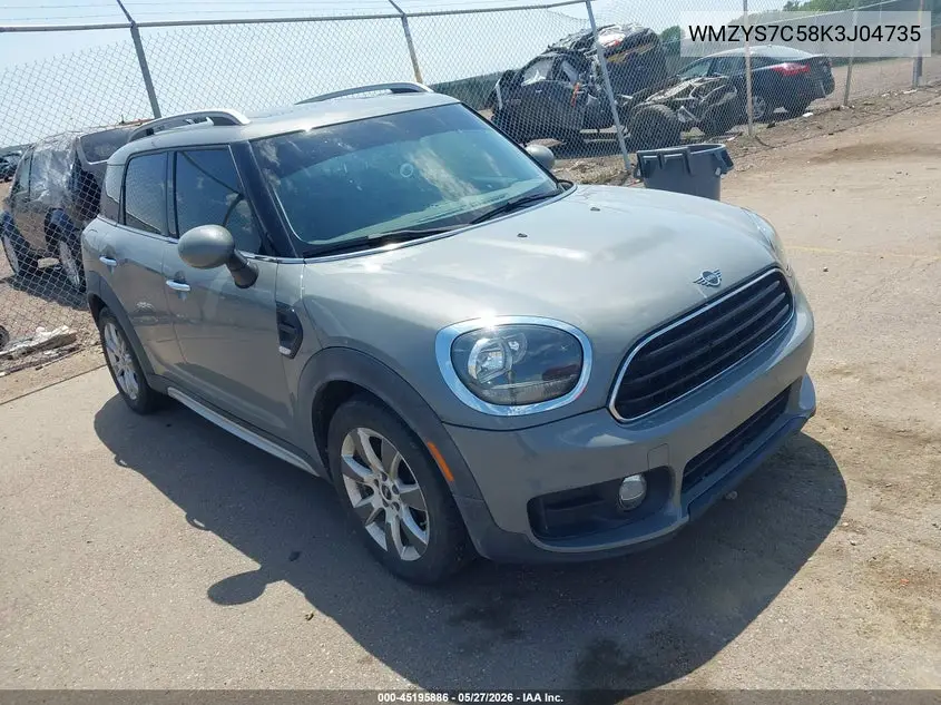 2019 Mini Countryman Cooper VIN: WMZYS7C58K3J04735 Lot: 45195886