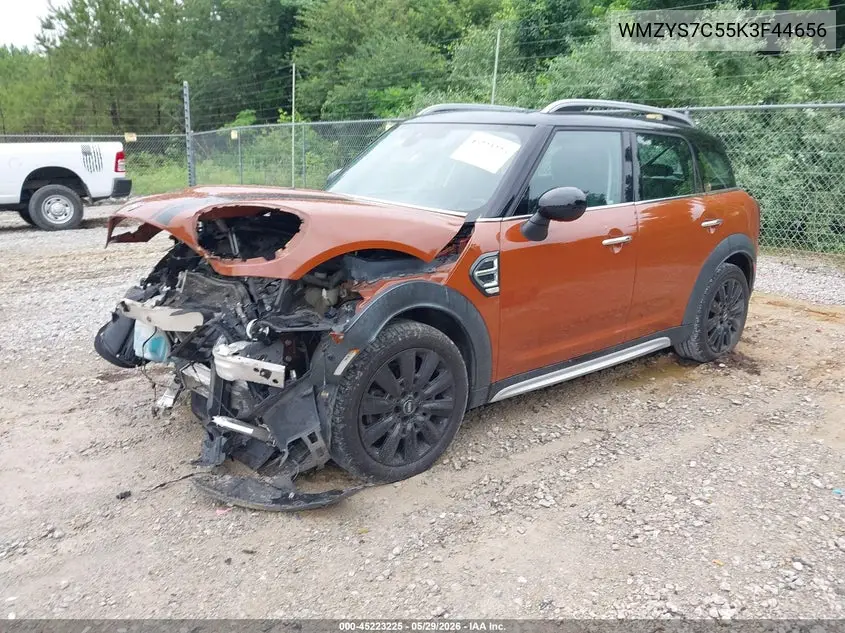2019 Mini Countryman Cooper VIN: WMZYS7C55K3F44656 Lot: 45223225