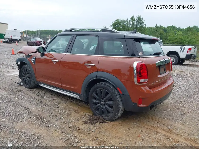 2019 Mini Countryman Cooper VIN: WMZYS7C55K3F44656 Lot: 45223225