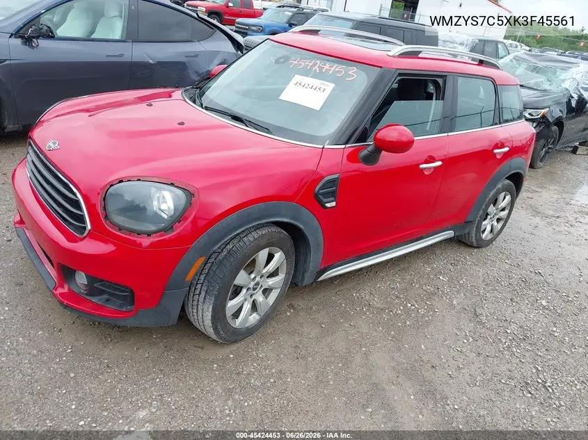 2019 Mini Countryman Cooper VIN: WMZYS7C5XK3F45561 Lot: 45424453