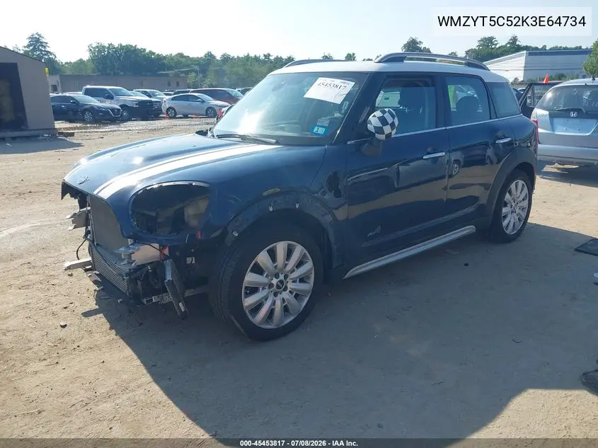 2019 Mini Countryman Cooper S VIN: WMZYT5C52K3E64734 Lot: 45453817