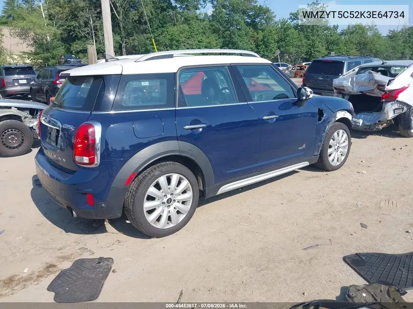 2019 Mini Countryman Cooper S VIN: WMZYT5C52K3E64734 Lot: 45453817
