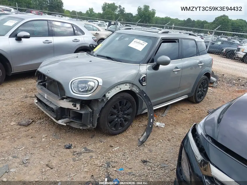 2019 Mini Countryman Cooper S VIN: WMZYT3C59K3E94432 Lot: 45455161