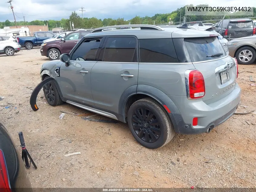 2019 Mini Countryman Cooper S VIN: WMZYT3C59K3E94432 Lot: 45455161