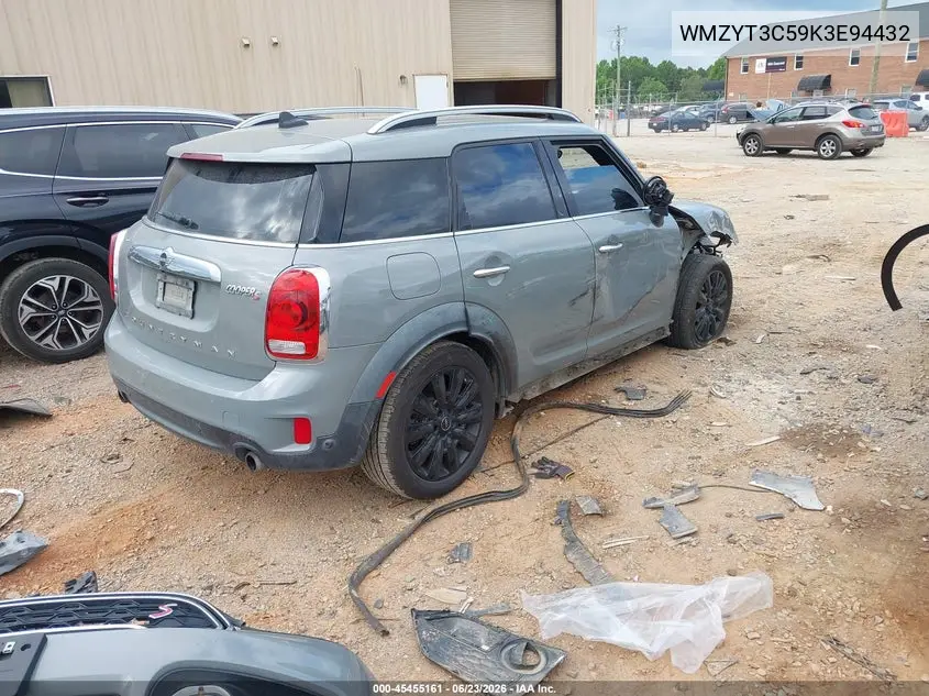 2019 Mini Countryman Cooper S VIN: WMZYT3C59K3E94432 Lot: 45455161