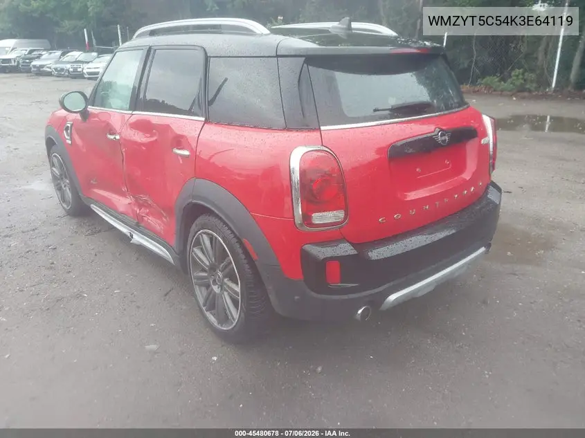2019 Mini Countryman Cooper S VIN: WMZYT5C54K3E64119 Lot: 45480678