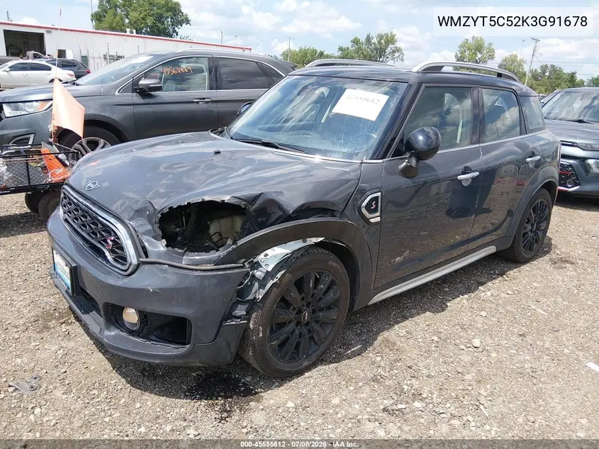 2019 Mini Countryman Cooper S VIN: WMZYT5C52K3G91678 Lot: 45555612