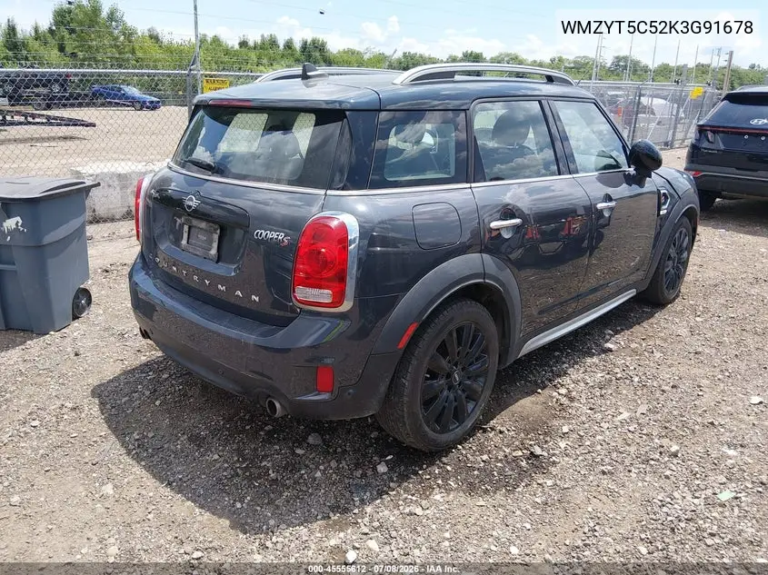 2019 Mini Countryman Cooper S VIN: WMZYT5C52K3G91678 Lot: 45555612