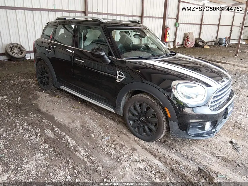 2019 Mini Countryman Cooper VIN: WMZYS7C50K3F44760 Lot: 45629324