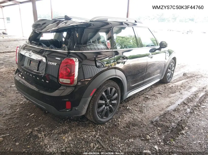 2019 Mini Countryman Cooper VIN: WMZYS7C50K3F44760 Lot: 45629324