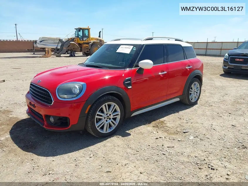 2020 Mini Countryman Cooper VIN: WMZYW3C00L3L16127 Lot: 44778104