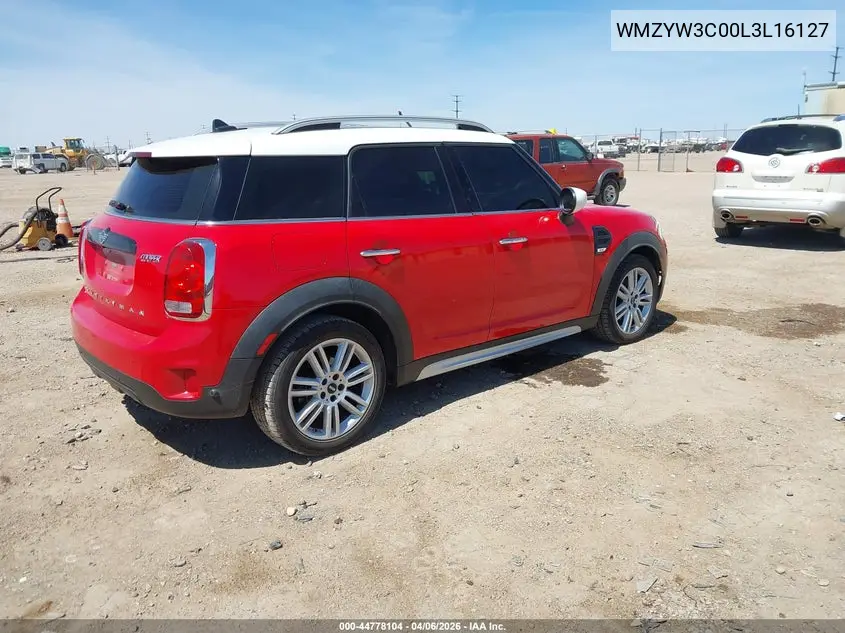 2020 Mini Countryman Cooper VIN: WMZYW3C00L3L16127 Lot: 44778104
