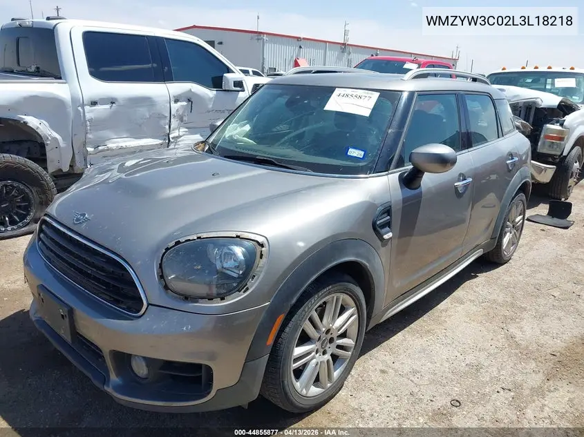 2020 Mini Countryman Cooper VIN: WMZYW3C02L3L18218 Lot: 44855877