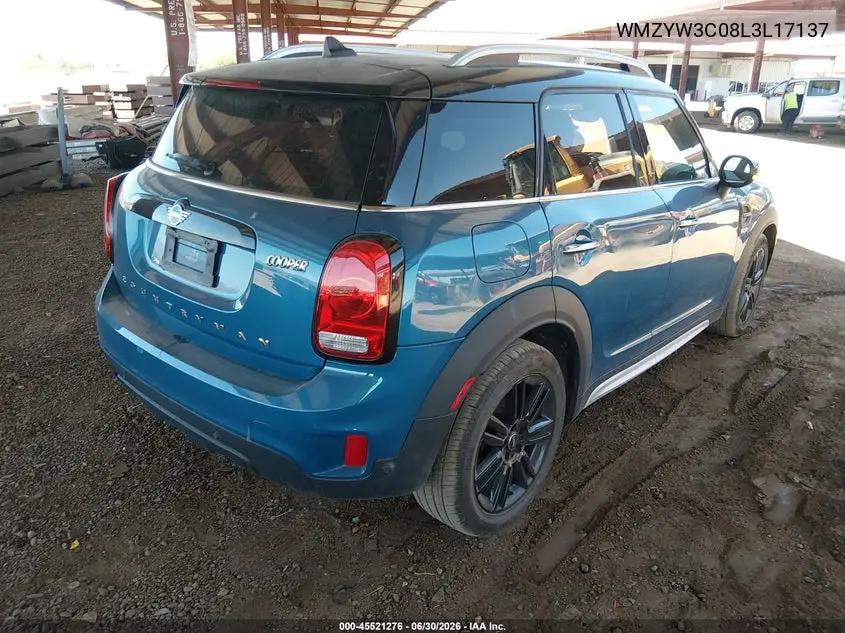 2020 Mini Countryman Cooper VIN: WMZYW3C08L3L17137 Lot: 45521276