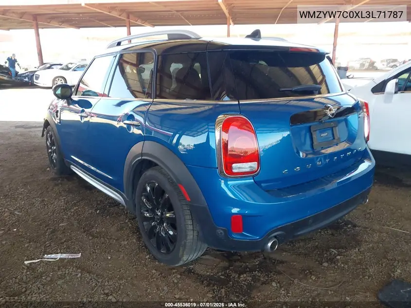 2020 Mini Countryman Cooper S VIN: WMZYW7C0XL3L71787 Lot: 45536019