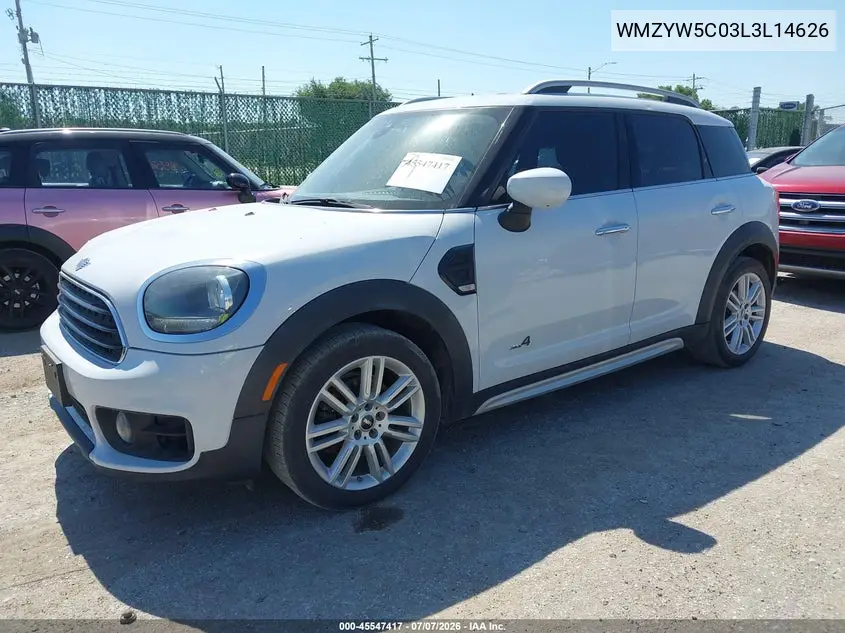 2020 Mini Countryman Cooper VIN: WMZYW5C03L3L14626 Lot: 45547417