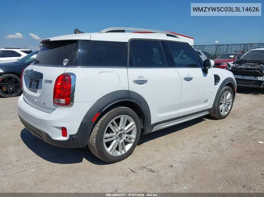 2020 Mini Countryman Cooper VIN: WMZYW5C03L3L14626 Lot: 45547417