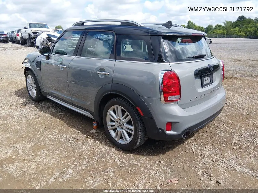 2020 Mini Countryman Cooper VIN: WMZYW3C05L3L21792 Lot: 45626257
