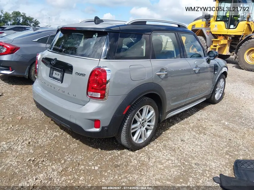 2020 Mini Countryman Cooper VIN: WMZYW3C05L3L21792 Lot: 45626257