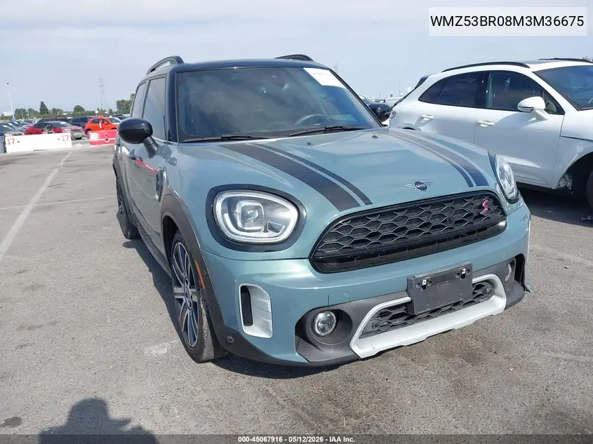 2021 Mini Countryman Cooper S VIN: WMZ53BR08M3M36675 Lot: 45067916