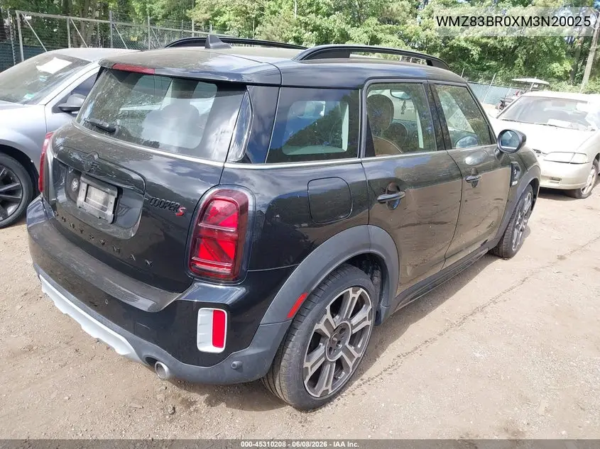 2021 Mini Countryman Cooper S VIN: WMZ83BR0XM3N20025 Lot: 45310208