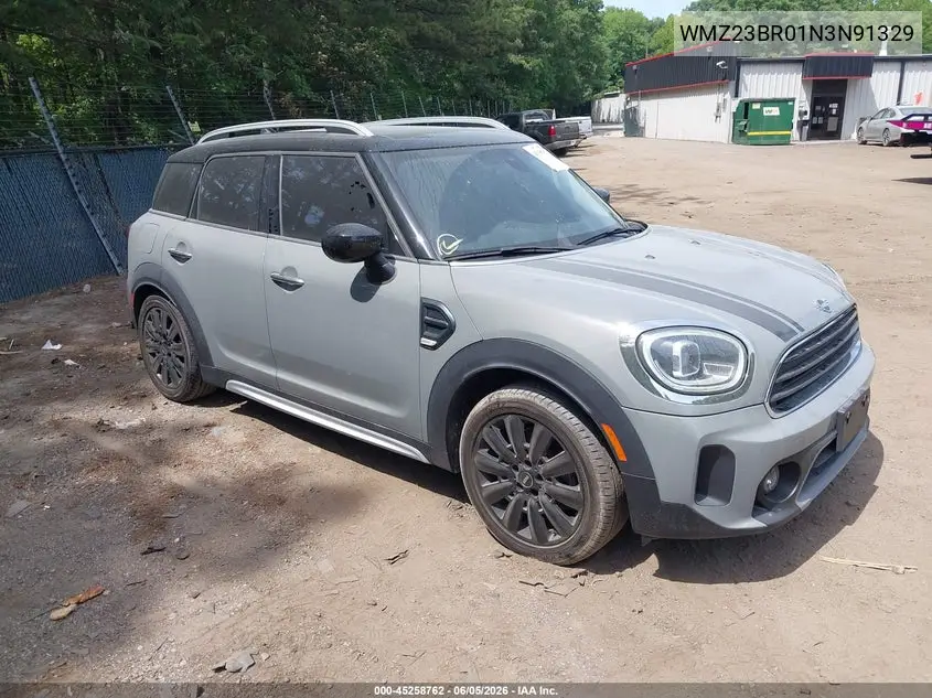 2022 Mini Countryman Cooper VIN: WMZ23BR01N3N91329 Lot: 45258762