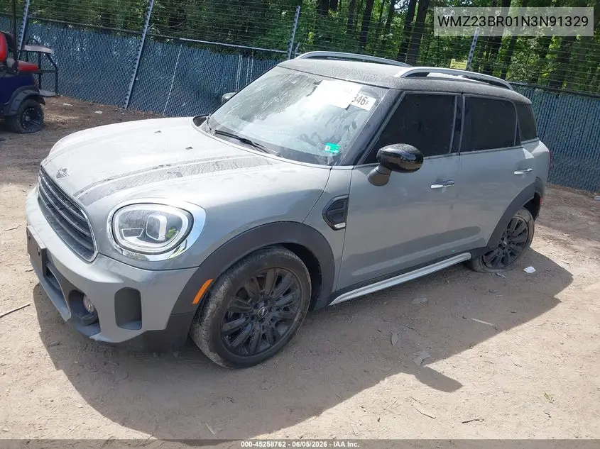 2022 Mini Countryman Cooper VIN: WMZ23BR01N3N91329 Lot: 45258762