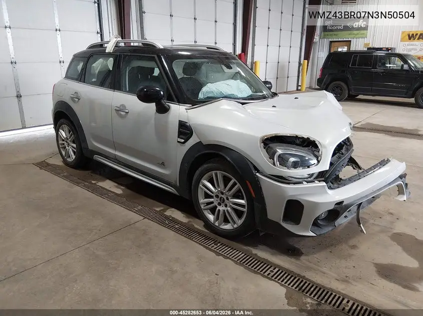 2022 Mini Countryman Cooper VIN: WMZ43BR07N3N50504 Lot: 45282653