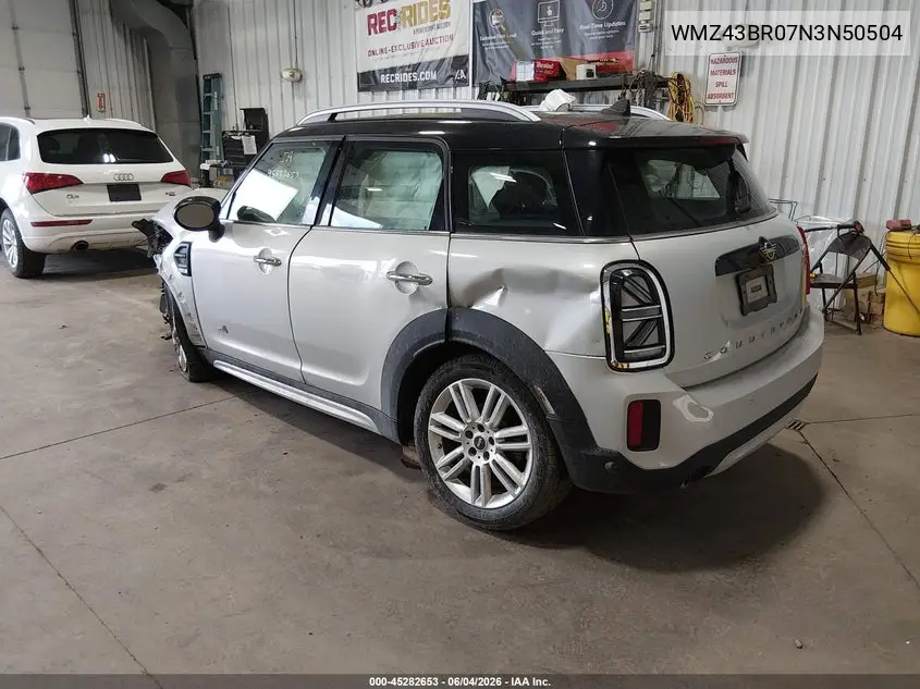 2022 Mini Countryman Cooper VIN: WMZ43BR07N3N50504 Lot: 45282653