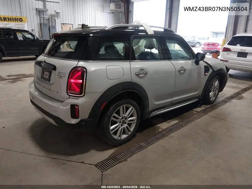 2022 Mini Countryman Cooper VIN: WMZ43BR07N3N50504 Lot: 45282653