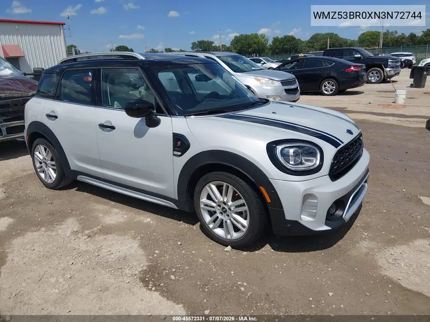 2022 Mini Countryman Cooper S VIN: WMZ53BR0XN3N72744 Lot: 45572331