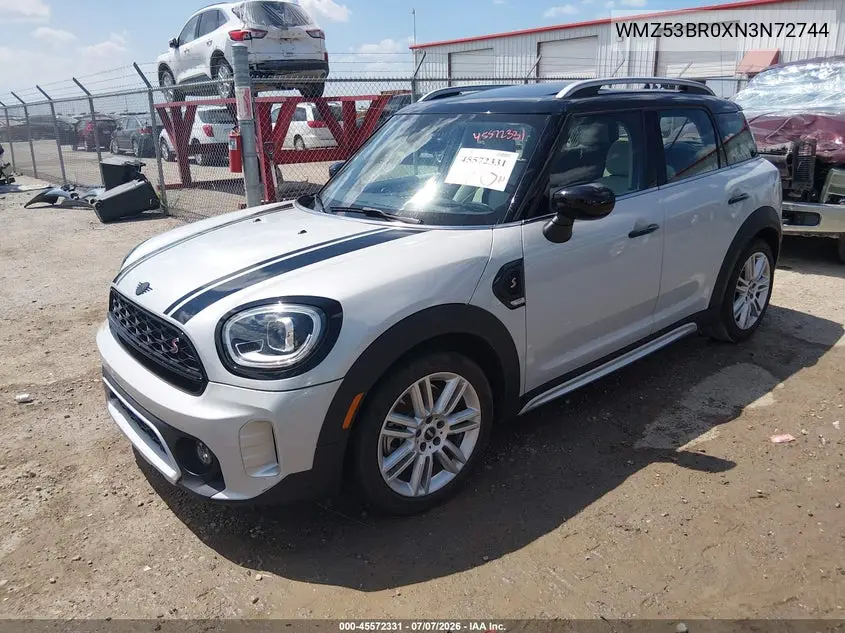 2022 Mini Countryman Cooper S VIN: WMZ53BR0XN3N72744 Lot: 45572331