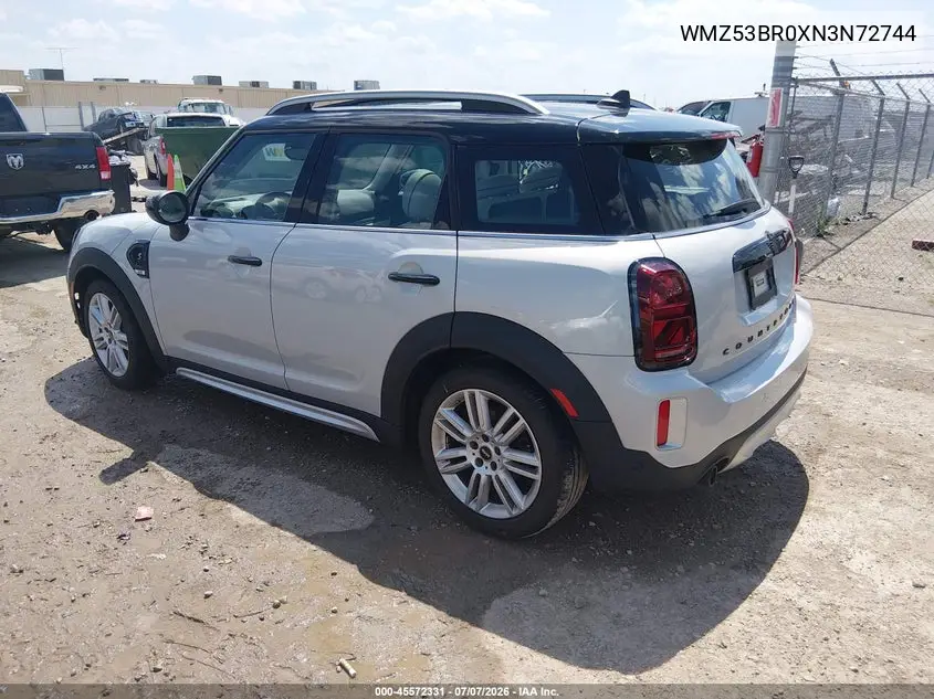 2022 Mini Countryman Cooper S VIN: WMZ53BR0XN3N72744 Lot: 45572331