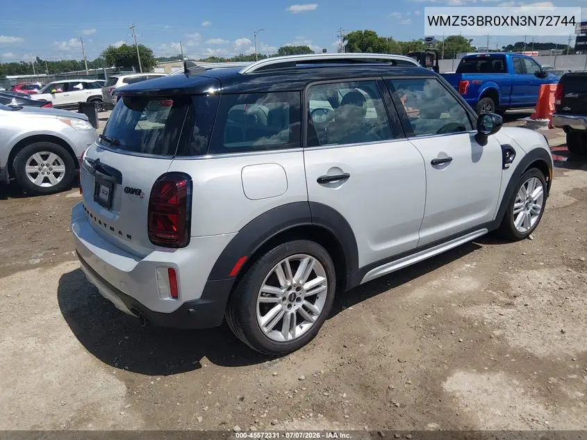 2022 Mini Countryman Cooper S VIN: WMZ53BR0XN3N72744 Lot: 45572331