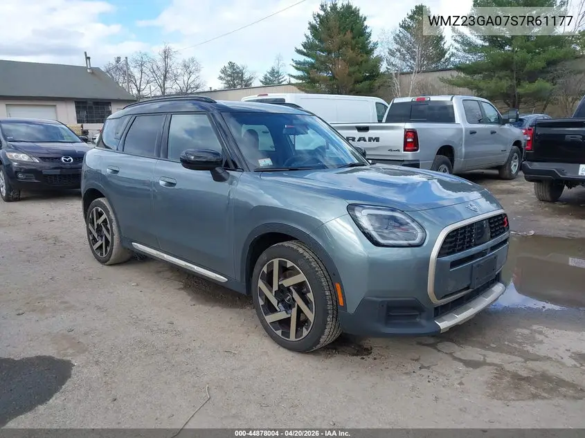 2025 Mini Countryman Cooper S VIN: WMZ23GA07S7R61177 Lot: 44878004