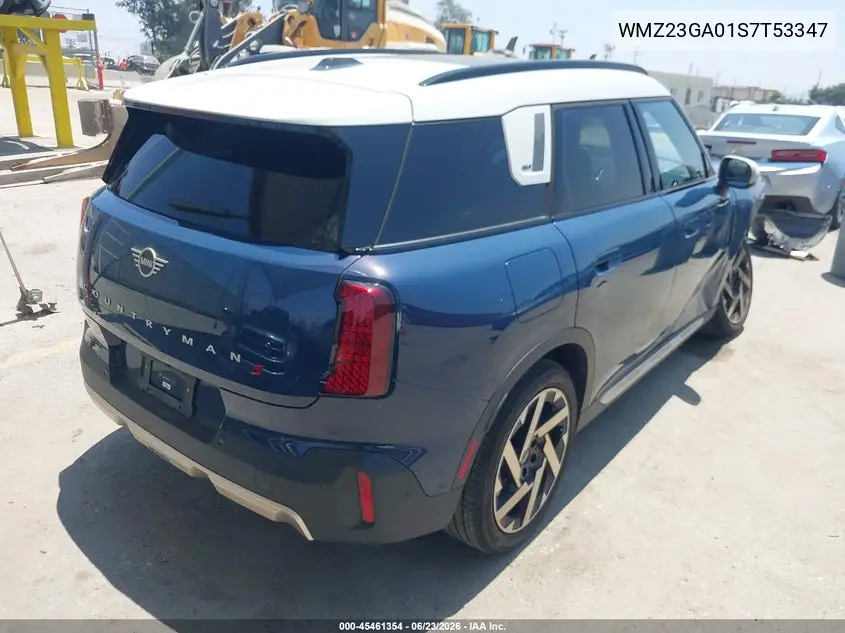 2025 Mini Countryman Cooper S VIN: WMZ23GA01S7T53347 Lot: 45461354