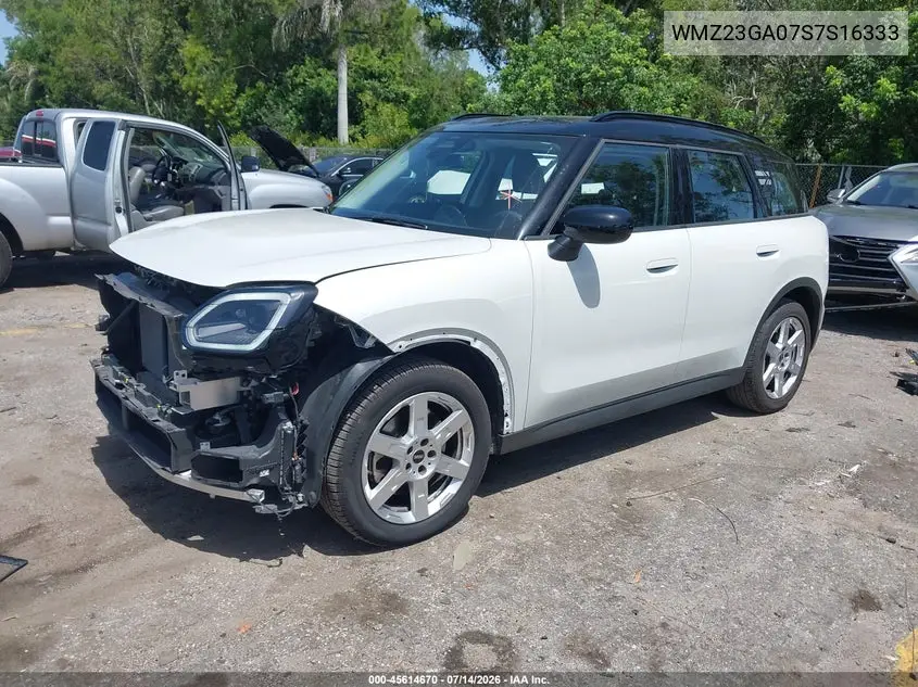 2025 Mini Countryman Cooper S VIN: WMZ23GA07S7S16333 Lot: 45614670