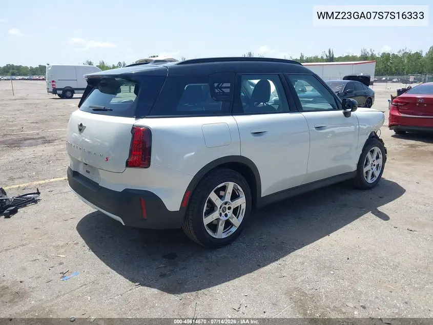 2025 Mini Countryman Cooper S VIN: WMZ23GA07S7S16333 Lot: 45614670