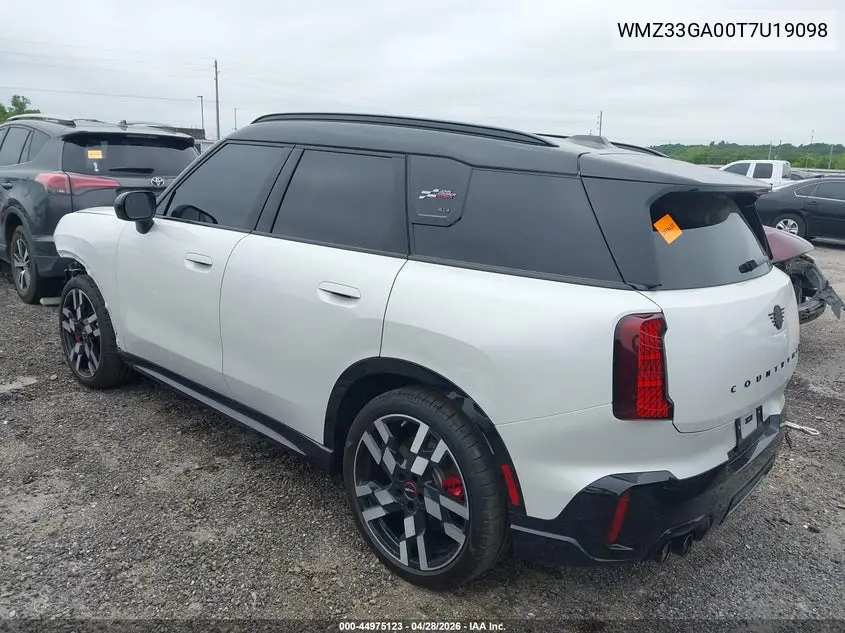 2026 Mini Countryman John Cooper Works VIN: WMZ33GA00T7U19098 Lot: 44975123