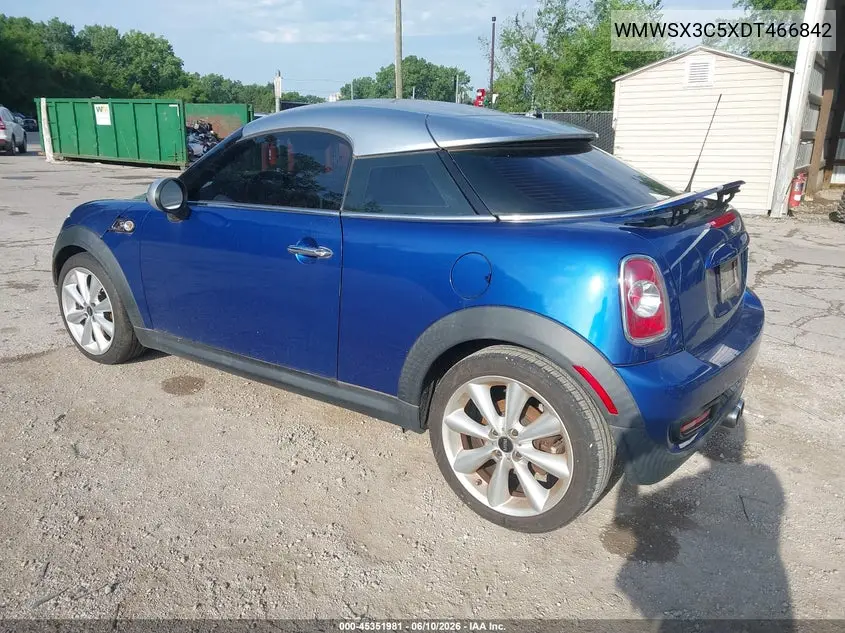 2013 Mini Coupe Cooper S VIN: WMWSX3C5XDT466842 Lot: 45351981