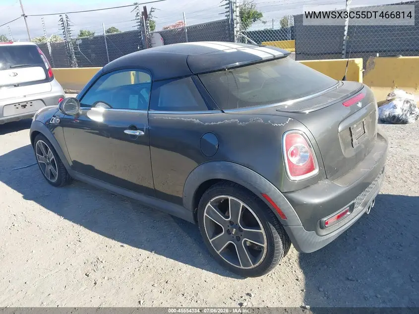 2013 Mini Coupe Cooper S VIN: WMWSX3C55DT466814 Lot: 45554334
