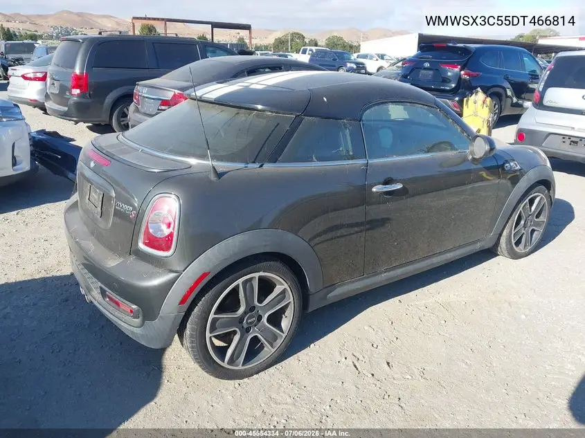 2013 Mini Coupe Cooper S VIN: WMWSX3C55DT466814 Lot: 45554334