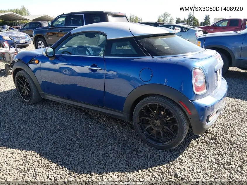 2013 Mini Coupe Cooper S VIN: WMWSX3C50DT408920 Lot: 45561875