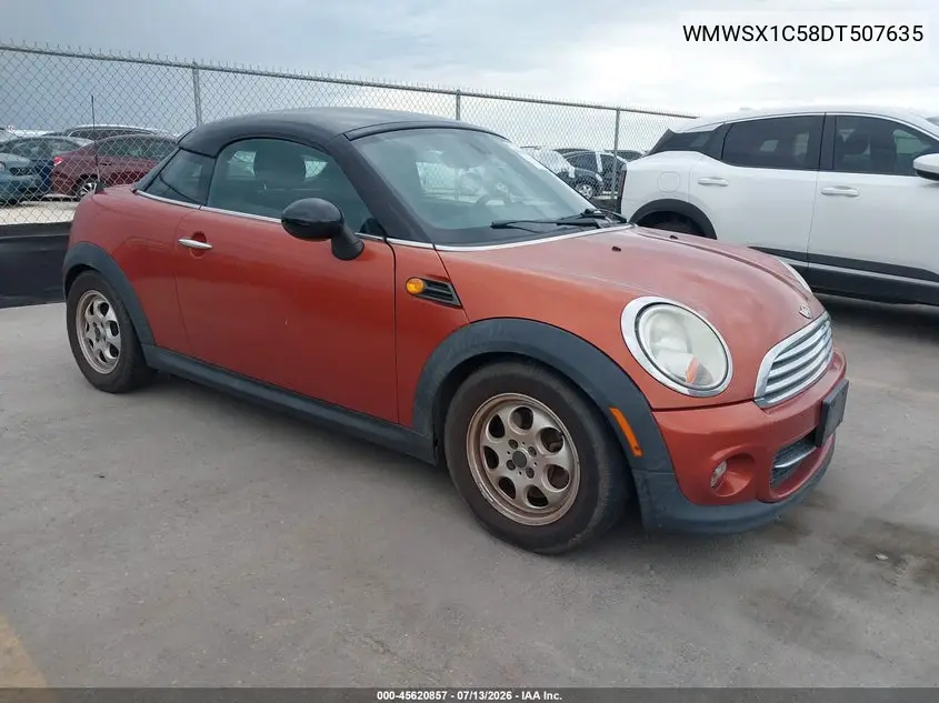2013 Mini Coupe Cooper VIN: WMWSX1C58DT507635 Lot: 45620857