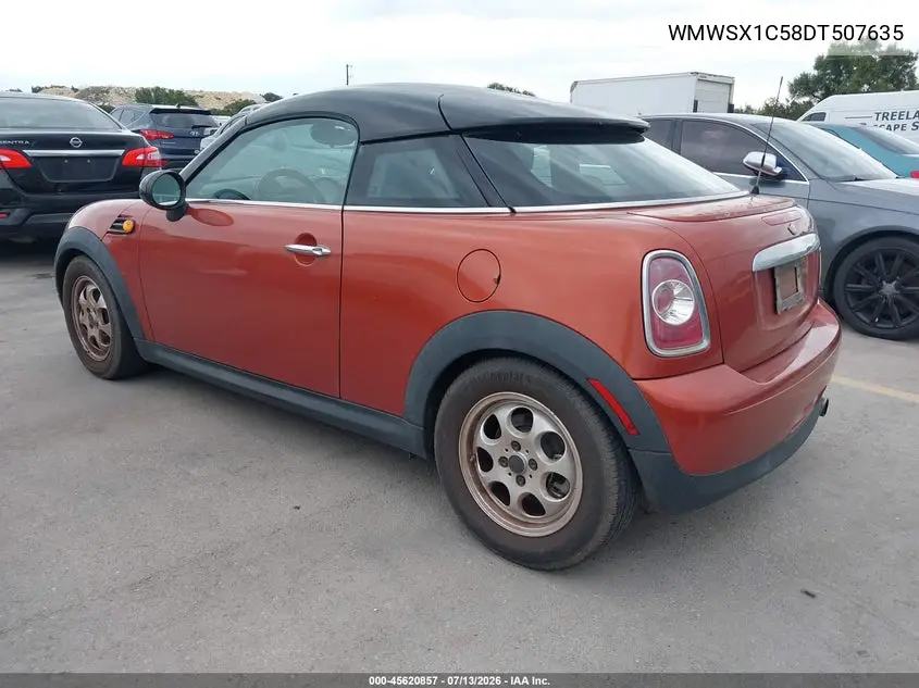 2013 Mini Coupe Cooper VIN: WMWSX1C58DT507635 Lot: 45620857
