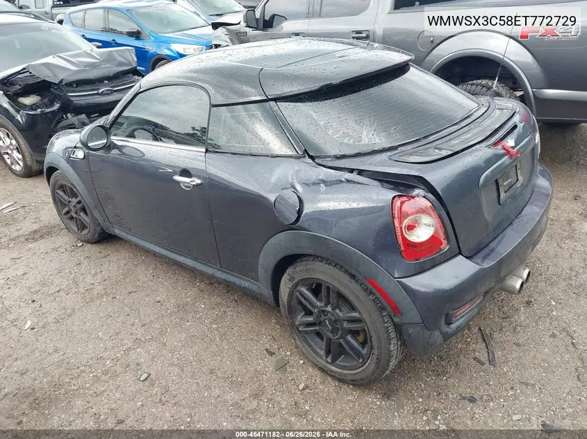 2014 Mini Coupe Cooper S VIN: WMWSX3C58ET772729 Lot: 45471182